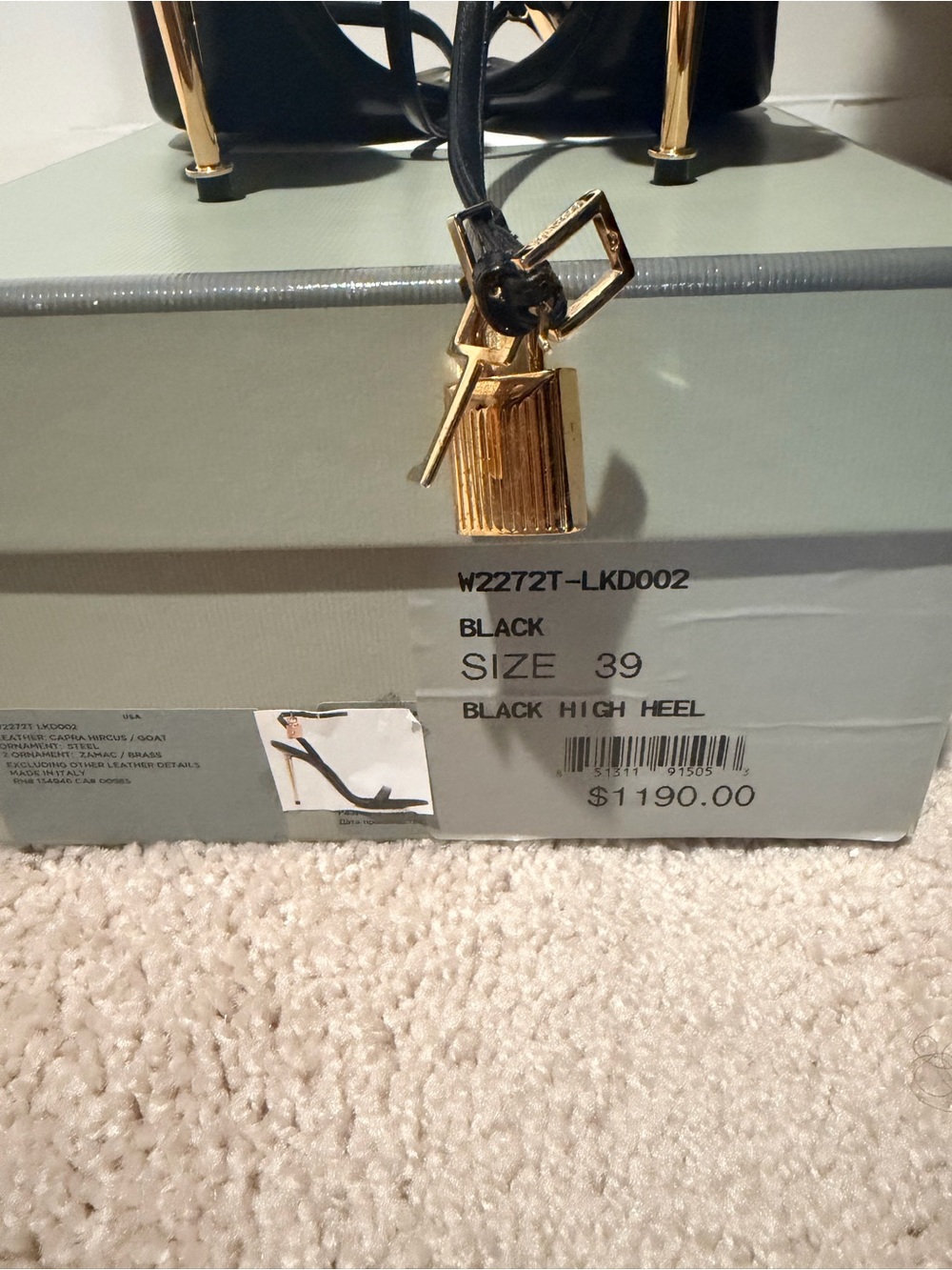 Tom Ford Black and Gold Heels worn once - Picture 4 of 4